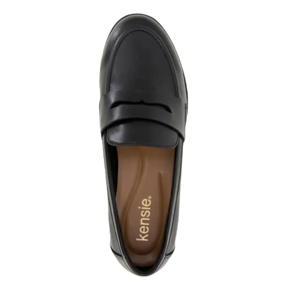 Kensie Ladies Penny Black Loafers